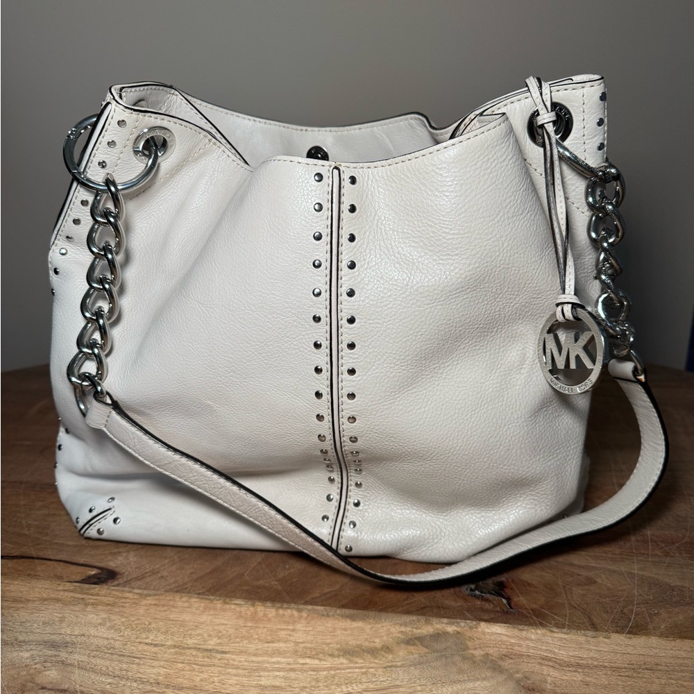 Michael Kors Studded Uptown Astor in Vanilla - Picture 2 of 10